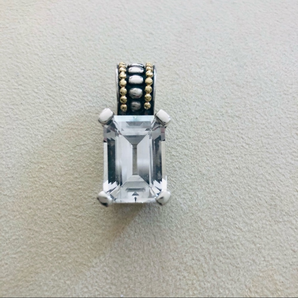 🌺🌸🌷💗Authentic LAGOS, Sterling & 18K, White Topaz Caviar Enhancer. Firm Price